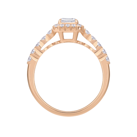 Кольцо с бриллиантами, розовое золото 3