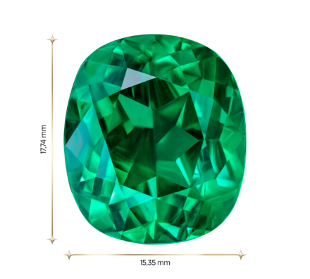 Изумруд, Zambia, Кушон, 17,61ct 3