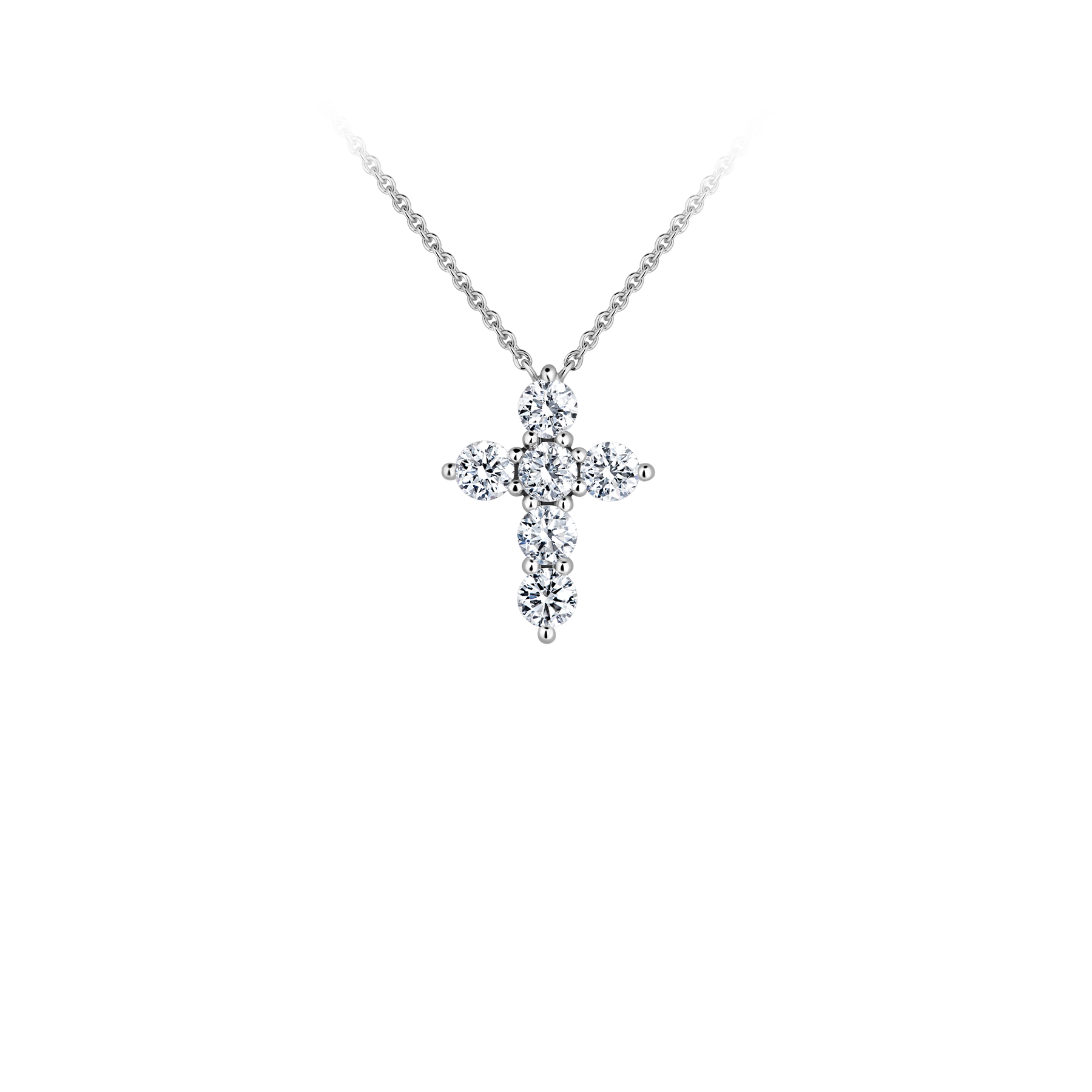 Колье с бриллиантами, белое золото