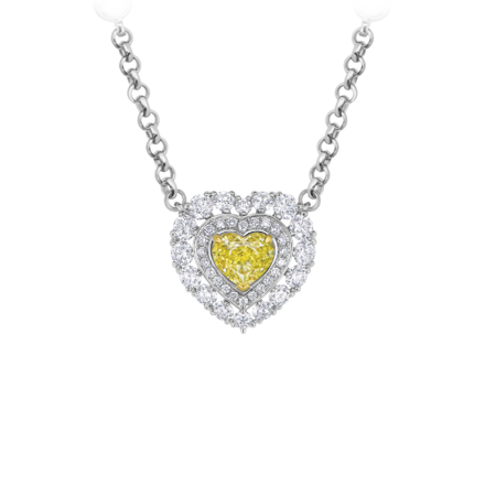 Колье с бриллиантами, белое золото 1