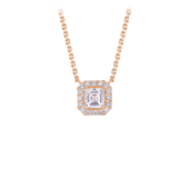 Колье с бриллиантами, розовое золото