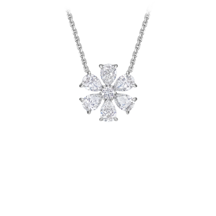 Колье с бриллиантами, белое золото 1