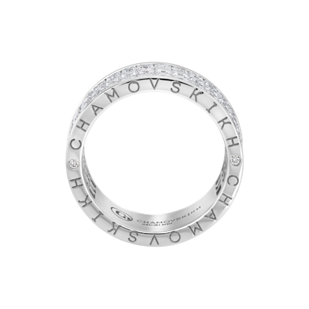 Кольцо с бриллиантами, белое золото 3