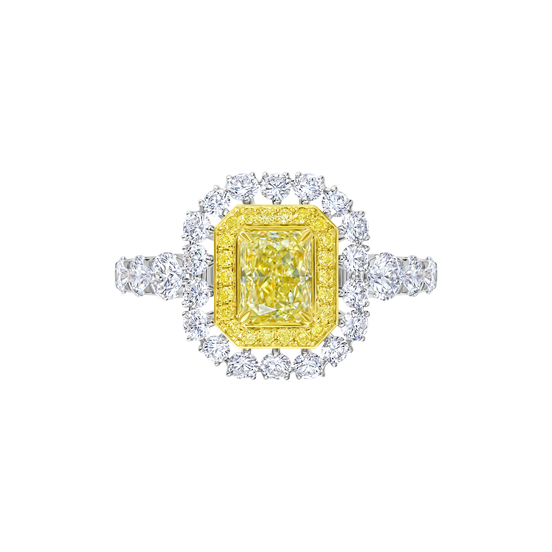 Кольцо с бриллиантами, белое золото