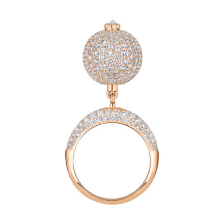 Кольцо с бриллиантами, розовое золото 3